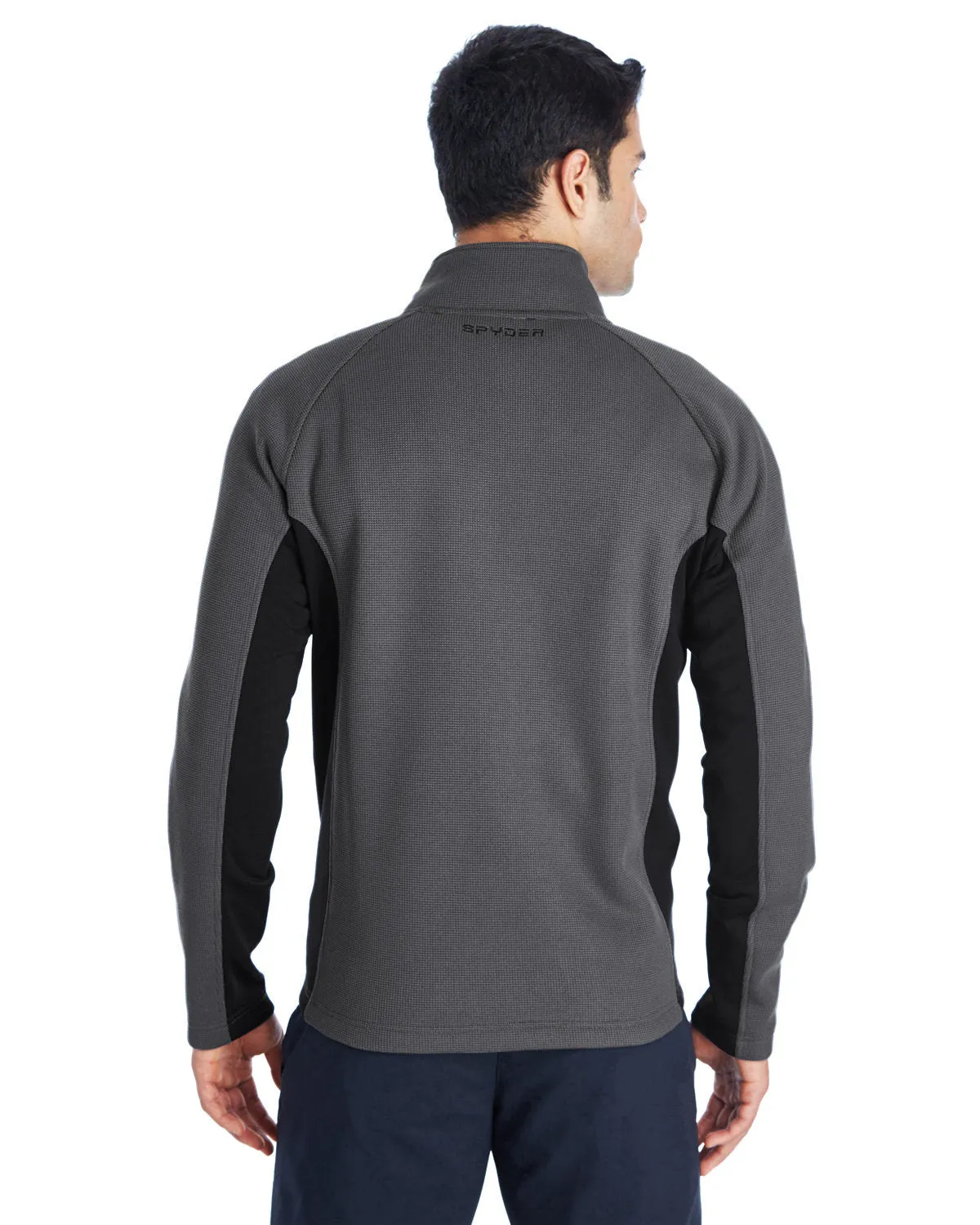 Spyder Constant Full Zip Sweaters, Fleece Polar/ Blk/ Blk