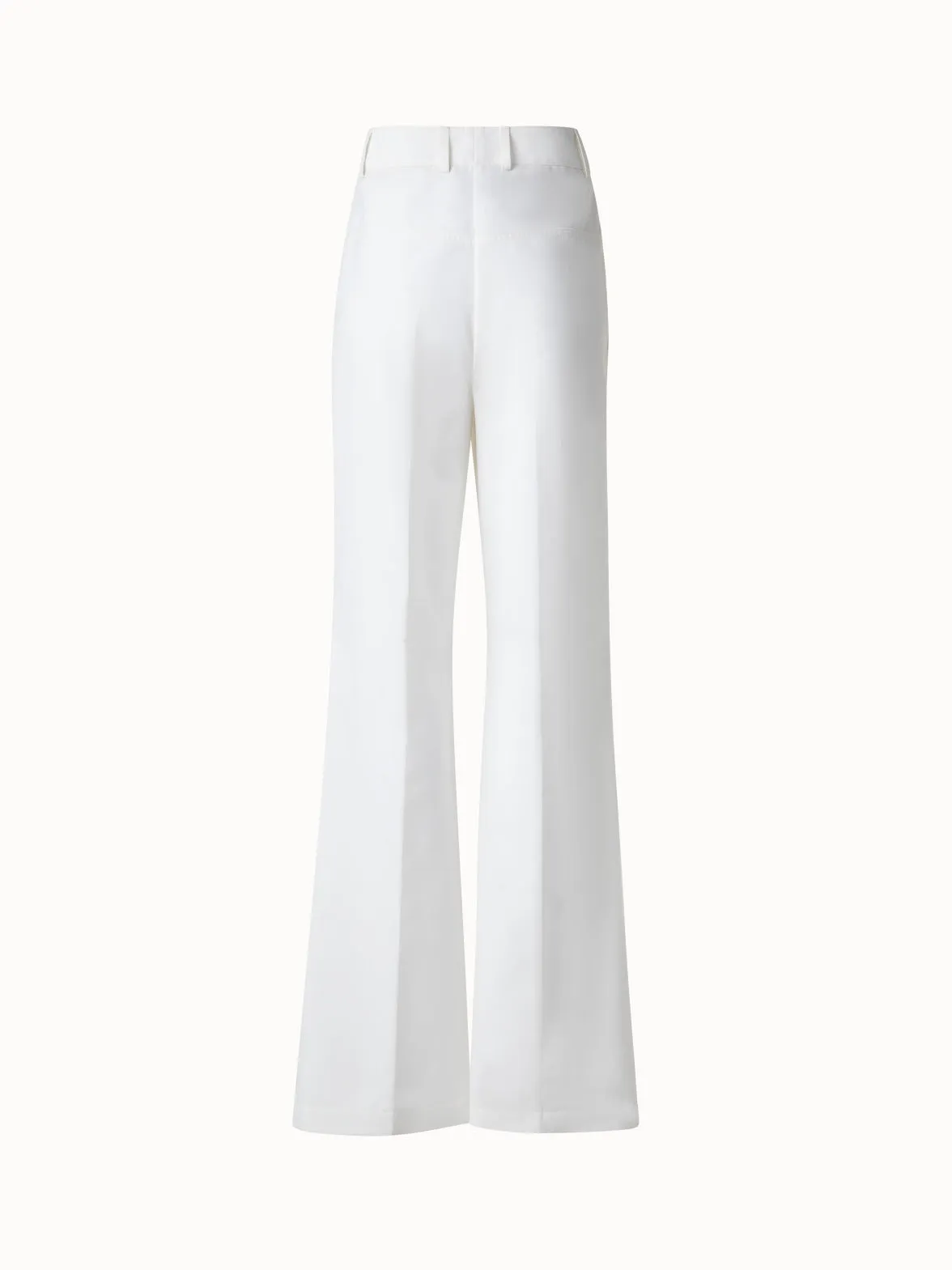 Straight Cotton Stretch Pants