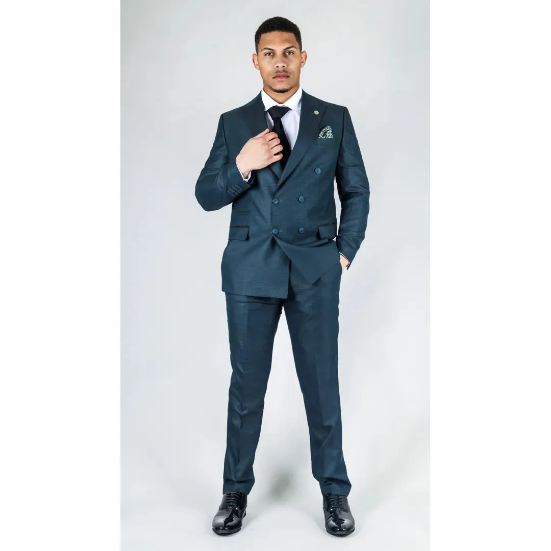 STZ93 - Men's Green Double Breasted 2 Piece Suit