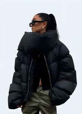 Techwear Down Puffer Jacket Women