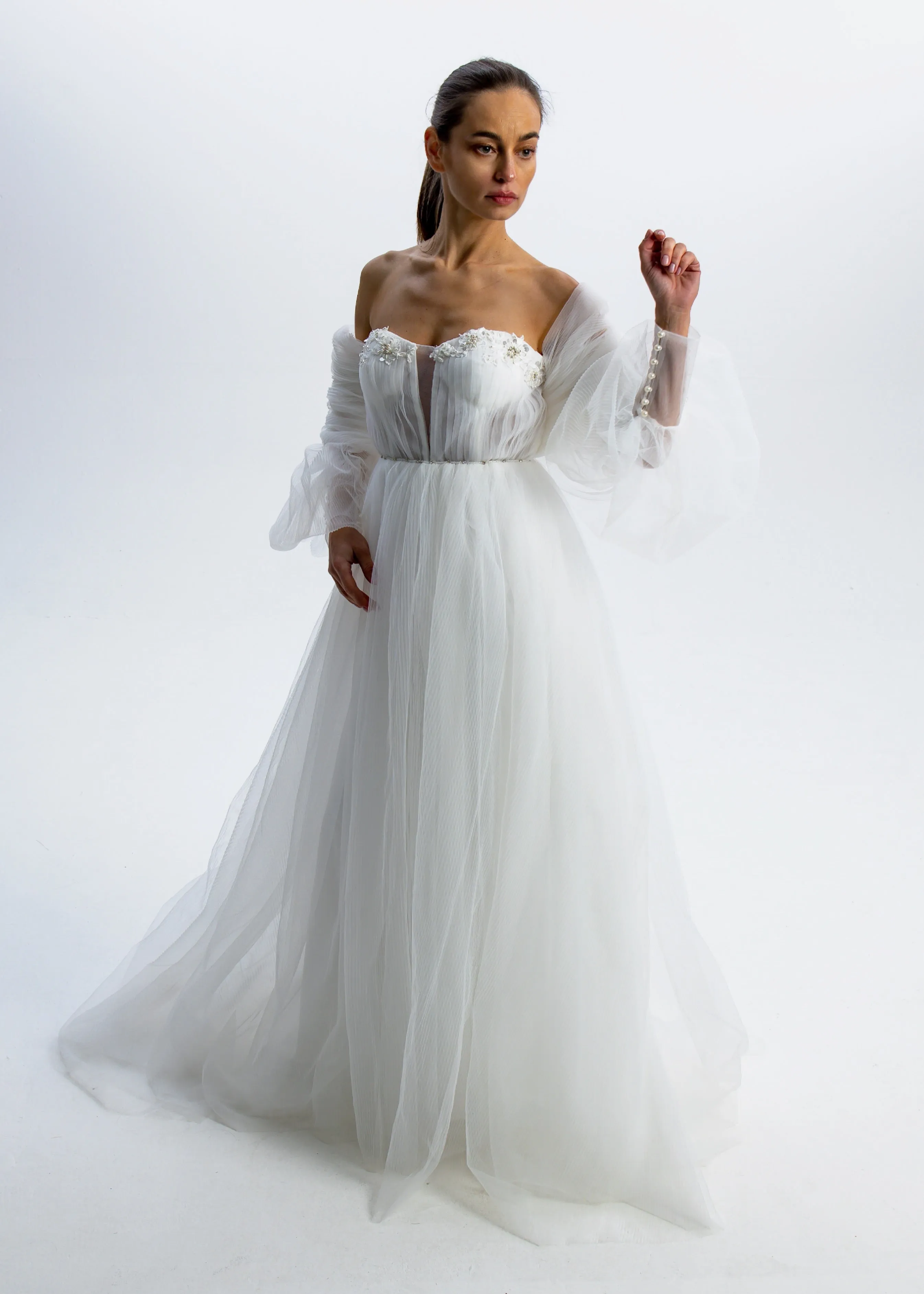 Try At Home - Kimi Bridal Gown with detachable sleeves