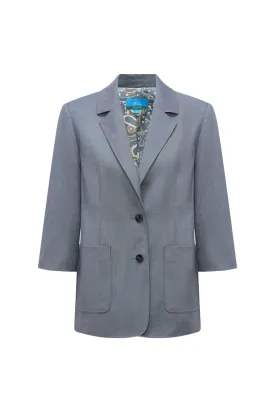 Two Tone Dobby Twill Suit Blazer