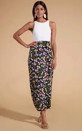 Whitney Maxi Wrap Skirt (Citrus Tulip)